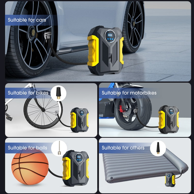 CARSUN Portable Automobile Air Compressor Digital Tire Inflation Pump –  StyletiQ